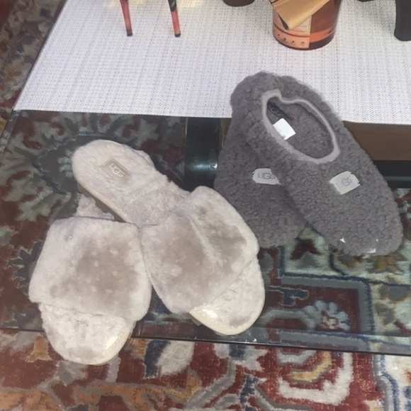 Ugg Cozette Slipper,size8 light gray,/shearling slippers dark grey is size7 - Picture 11 of 12